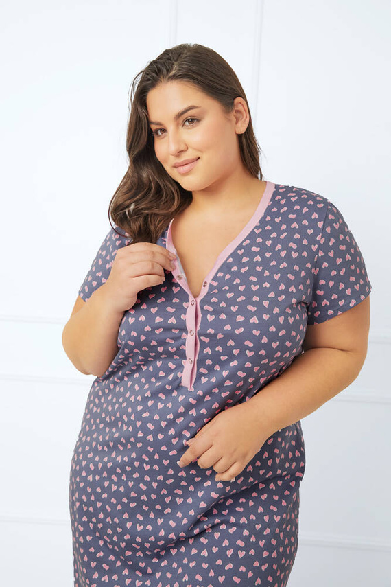 Camisón y chemise de lactancia Tiana, manga corta Moda Italiana - estampado