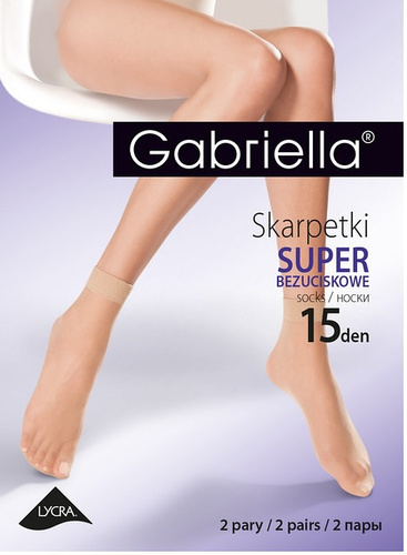 Calcetines Gabriella 600 Super 15 den grafito/odc.gris - pressless, en una caja, comodidad y elegancia