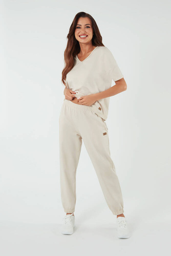 Madri Pantalones Mujer Moda Italiana - beige