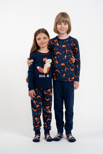Vitalis Pijama de niño manga larga, pantalón largo Moda Italiana