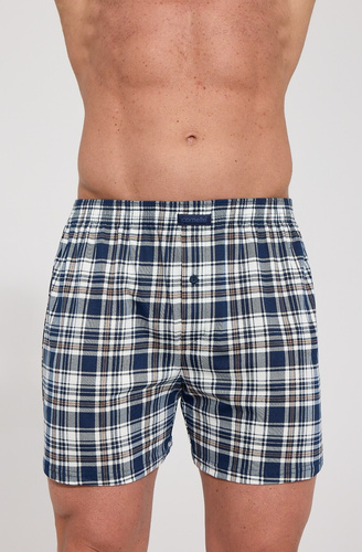 Cornette Comfort Bóxer para Hombre 100% Algodón Sueltos con Bragueta azul marino