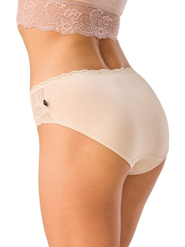 Braguitas mujer Key LPC 156 bambú cintura alta encaje pack 2 cómodas