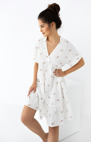 Camisón de muselina Nastia Sensis - crudo