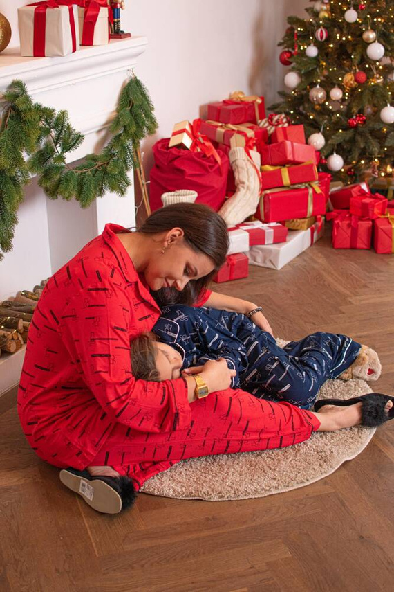 718 Madeleine Cat Love Pijama de mujer Forex - rojo