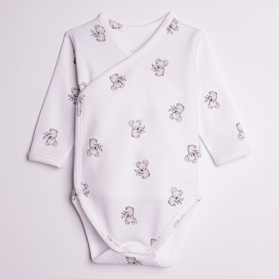 Body cruzado Nicol Figo 223096 100% algodón Koala manga larga