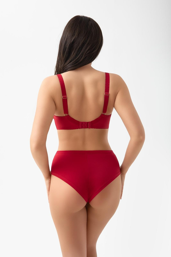 Gorsenia B024 Desire Braguitas Brasileñas Rojas con Encaje y Microfibra