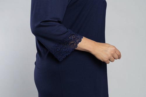 Izyda Pijama 3/4 mangas, 3/4 pantalones Moda Italiana - azul marino