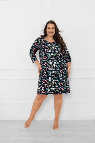 Camisón de manga 3/4 Lucja - estampado floral Moda Italiana