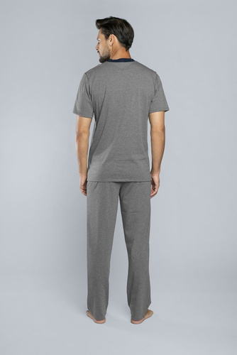 Profit Pijama de hombre de manga corta, pantalón largo Moda Italiana - ¶r.melange