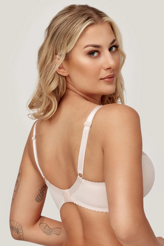 Sujetador semi soft Azal Anita beige con aros y encaje