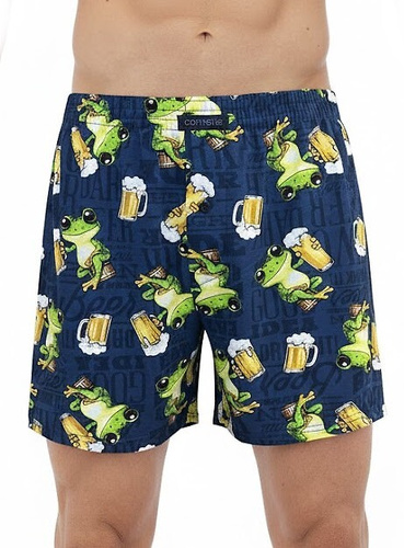 001/183 Frog Calzoncillos bóxer Cornette Classic para hombre - 100% algodón, corte holgado, abertura con botón, comodidad diaria