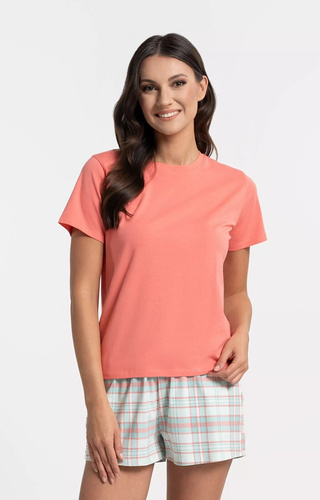 Moraj PDD3100-006 Pijama mujer 95% algodón Rosa con pantalones cortos y bolsillos