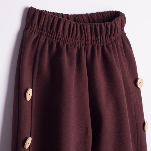 226277 Nicol HANIA Pantalones aladinos para niña en algodón color marrón oscuro