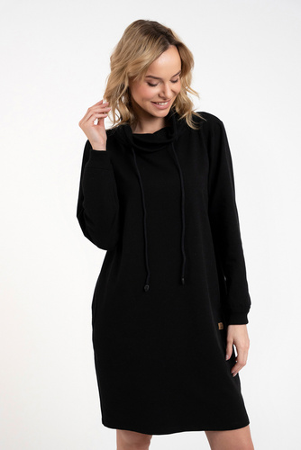 Malmo túnica de manga larga para mujer Italian Fashion - negro