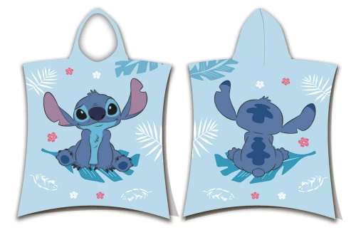 Jf24 Lilo y Stitch bebé poncho Azul Disney toalla con capucha Para piscina, playa, baño Jerry Telas