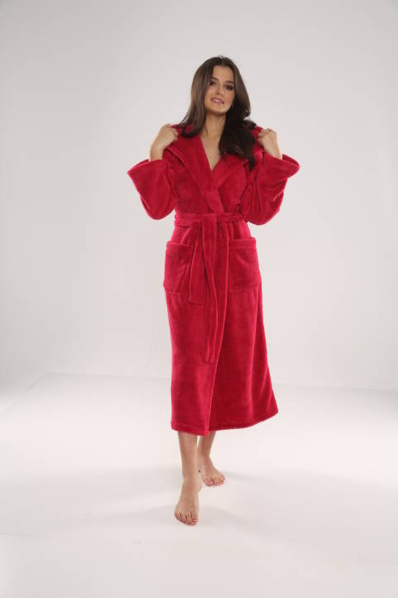807 Luna II Ladies' Long Dressing Gown Forex - frambuesa