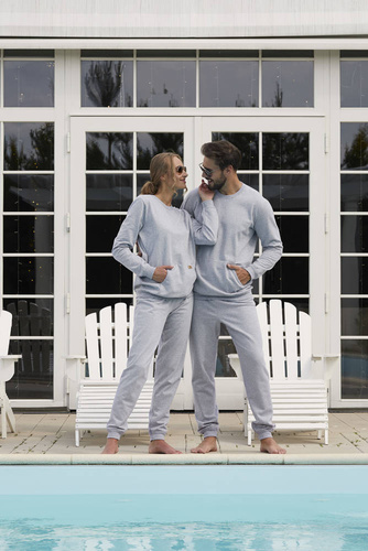 Conjunto largo Fox para hombre. manga, longitud. pantalones Moda Italiana - melange