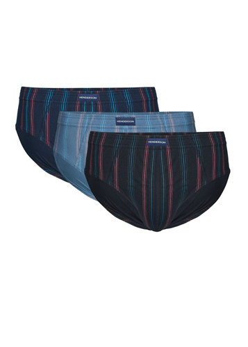 Slips para hombre Henderson 1446 K714 3 unidades 100% algodón azul marino gris negro