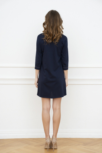 Bálsamo Camisa de Embarazo y Lactancia. manga 3/4 Italia Fashion - azul marino