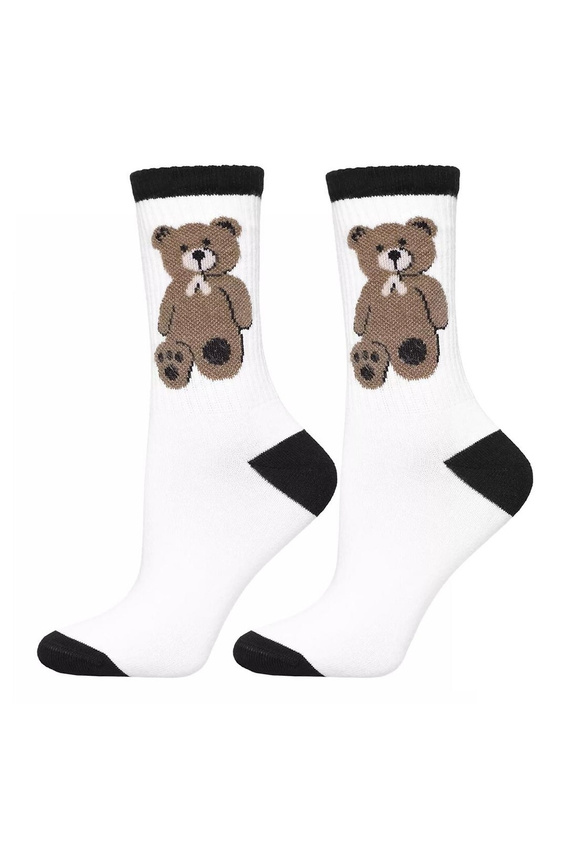 Moraj calcetines de las mujeres CSL250-938 - algodón con lindo oso de peluche