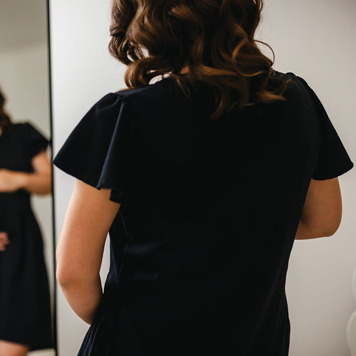 Linda Embarazo camisa desabrochada Eevi negro - para la lactancia, elástica, transpirable, calidad polaca