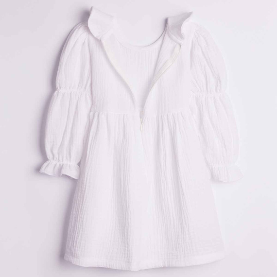 Vestido para niña Nicol 224285 muselina 100% algodón manga larga
