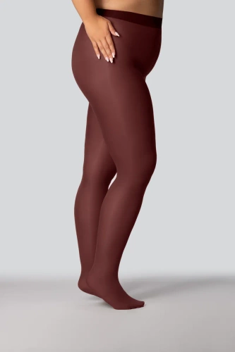 Elizabeth Tights Queen Size 70 den vino tinto - suave, mate, colorido, cómodo