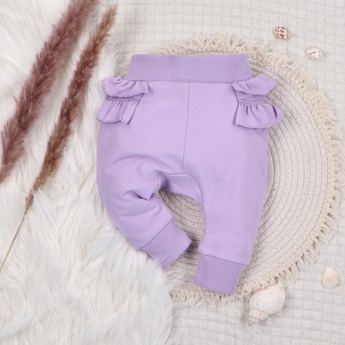 ABN-5485 Pantalón de chándal Underwater World Nini - algodón orgánico, morado, para bebés