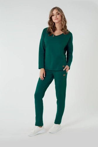 Stella Pantalones Mujer Moda Italiana - verde