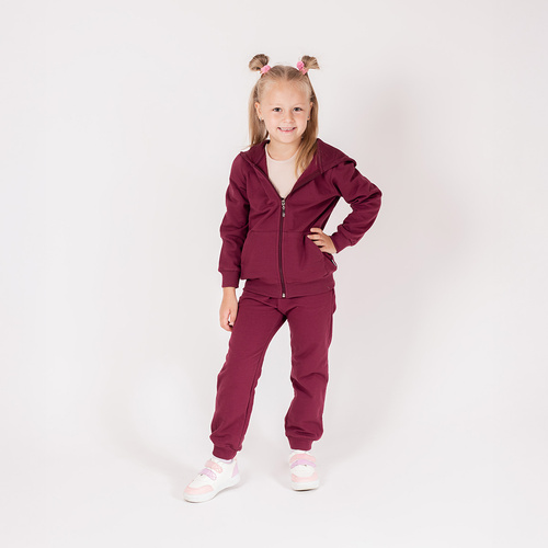 217273 Sudadera con capucha Alisa Nicol - algodón, burdeos