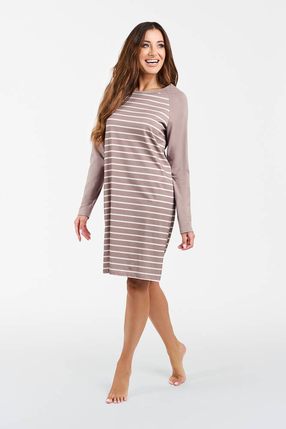 Camisón Oda Moda Italiana - estampado capuchino