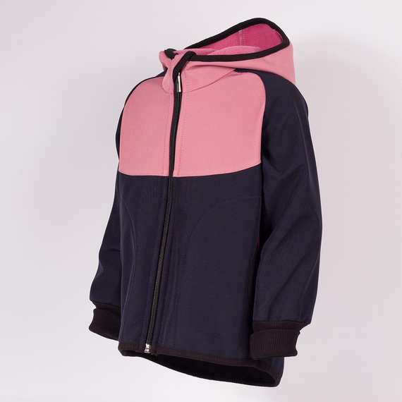 229040 Nicol Chaqueta infantil softshell con polar, capucha y reflectante - rosa