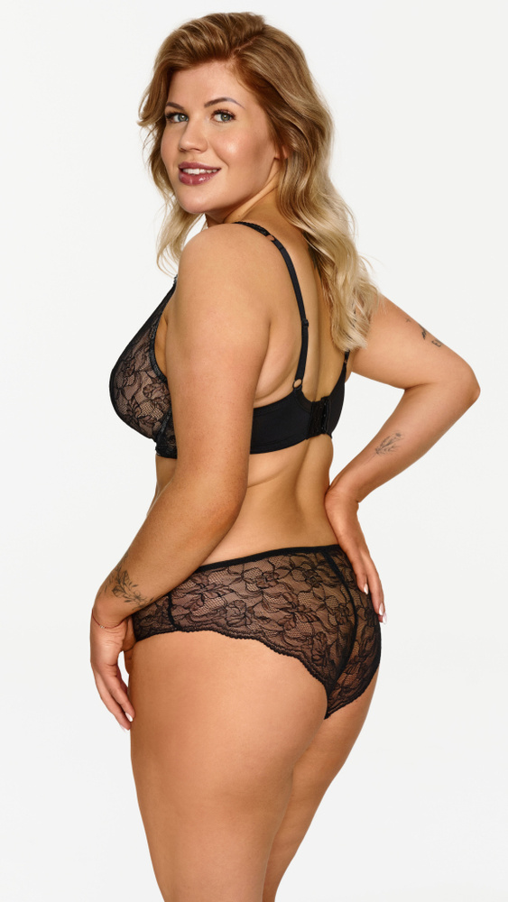 2608 Sujetador Lupoline - bralette de encaje negro con aros