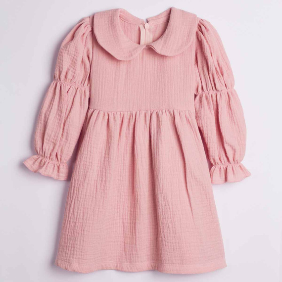 Vestido para niña Nicol 224286 muselina 100% algodón manga larga