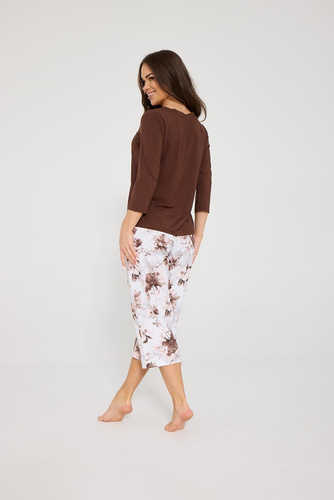 Cornette Colette 659/503 Pijama de mujer modal algodón 3/4 flores
