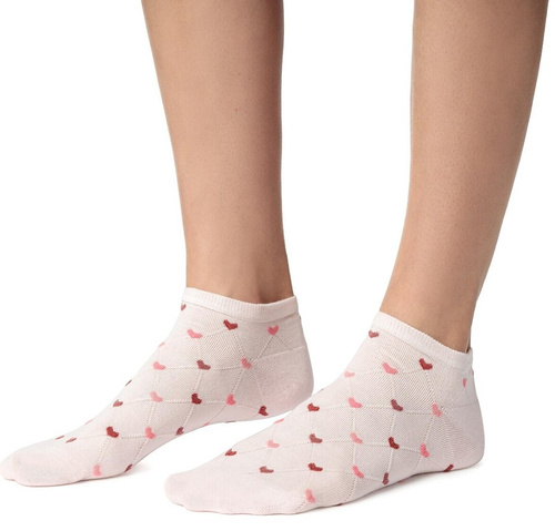 Stopki para mujer Steven 114 Summer de algodón finas para sneakers rosa claro 179
