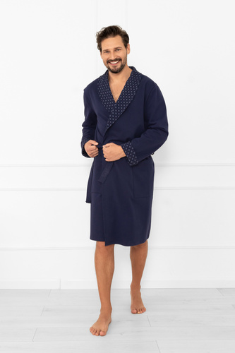 Bata de hombre Gerard - 100% algodón, corte clásico con un elegante acabado Moda Italiana