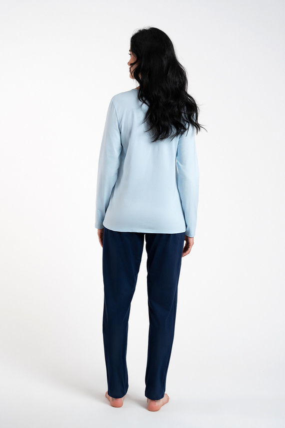 Pijama y pantalón de manga larga Arietta Ladies Italian Fashion - azul
