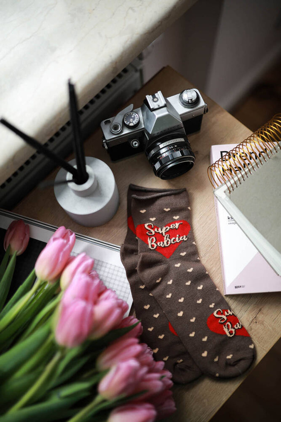 K90Z Calcetines Abuela sin prensar Moda Italiana