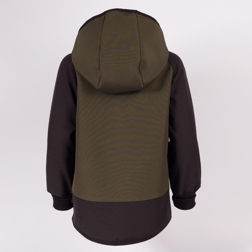 229021 Nicol Chaqueta infantil softshell con polar, capucha y reflectante - caqui