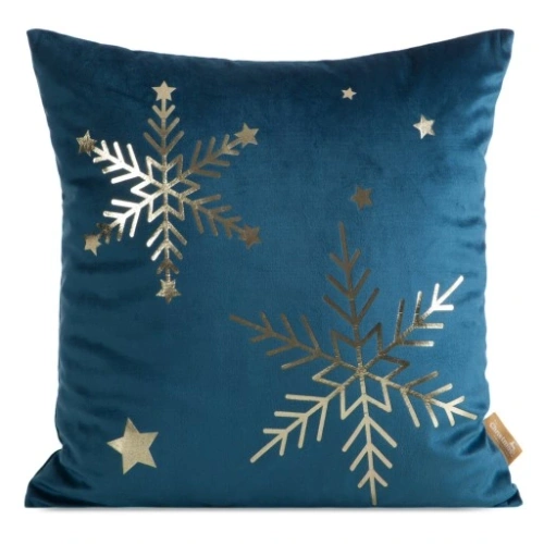 Chp 237 Funda de almohada navideña de terciopelo Eurofirany azul marino - decoración suave y elegante