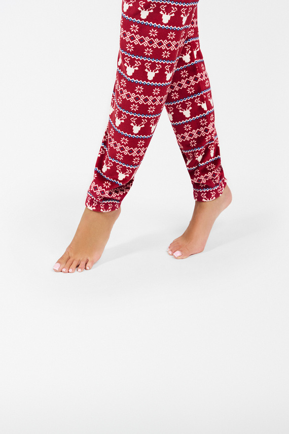 Vellón Islandia Conjunto Mujer Moda Italiana - estampado burdeos