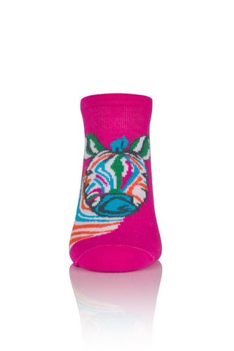 S118S Calcetines Cebra pies Moda Italiana - estampado amaranto