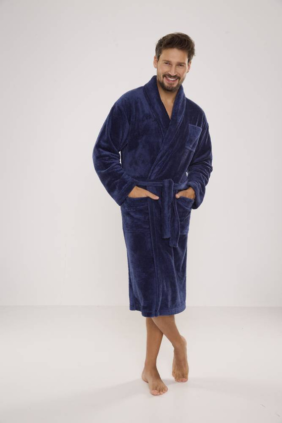 811 Albornoz de felpa para hombre De Lafense - denim