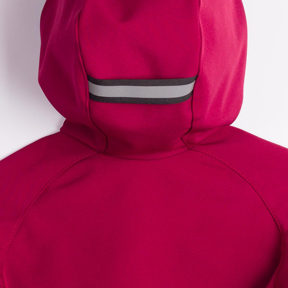 229002 Nicol Chaqueta softshell para niña con capucha, forro polar, reflectante - burdeos