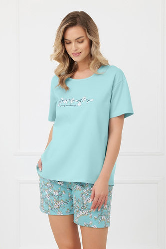 Pijama de mujer Misaki Italian Fashion algodón manga corta pantalones cortos