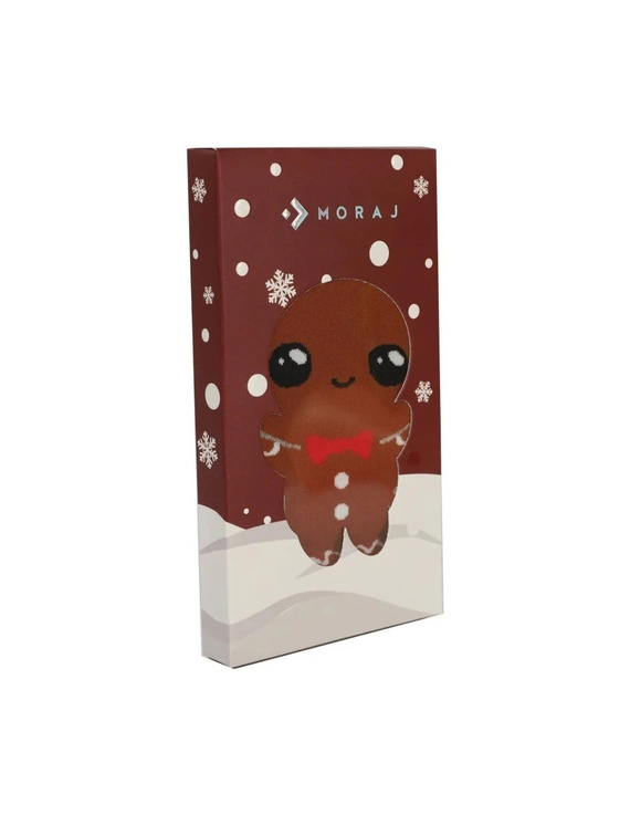 Calcetines de mujer Moraj CSLS250-042 de algodón navideños con galleta en caja