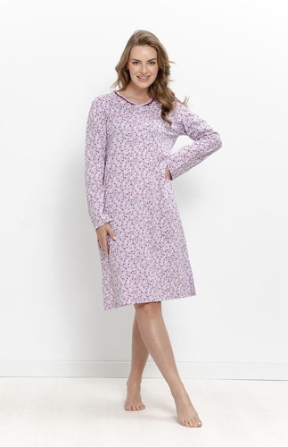Camisón Taro Agnessa 3640 Morado 100% Algodón para Lactancia