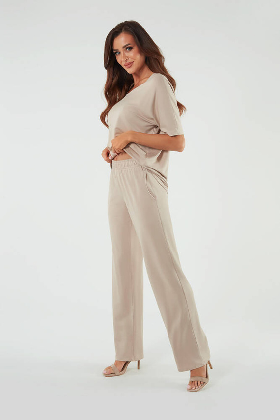 Soler Pantalones largos Mujer Moda Italiana - beige
