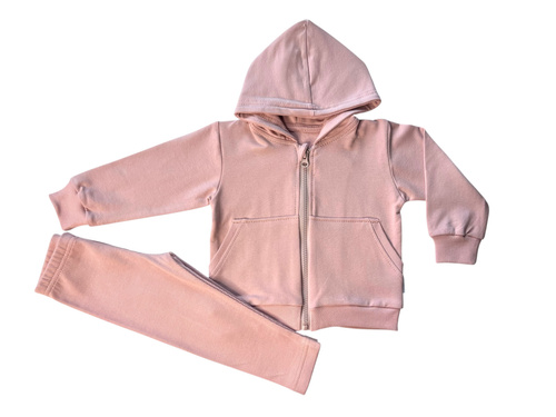 Mamatti DR2153 chándal bebé niña - conjunto rosa con capucha